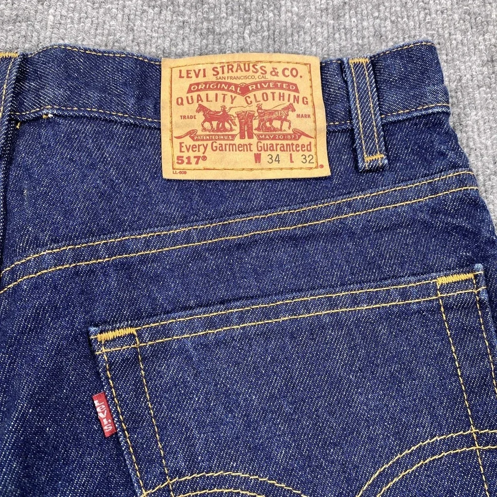 Vintage Levis 517 Jeans Mens 34x32‎ Blue Bootcut Regular Fit Classic USA